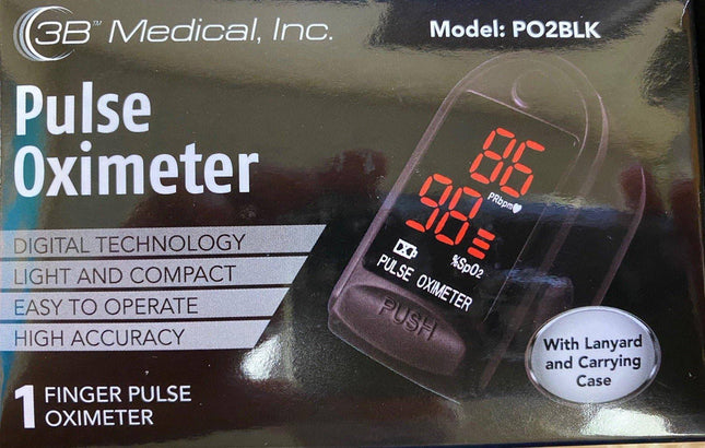 3B Medical Pulse Oximeter Oxygen Saturation Heart Rate Pocket.