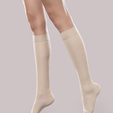 Therafirm Sheer Ease Women's Open-Toe Moderate Support Knee High - USA Medical Supply 