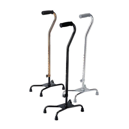 Aluminum Quad Cane - Footit Medical, CPAP, Stairlift, Orthotic, Prosthetic, & Mobility Supply