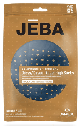 Jeba Knee-High Compression Socks Polka Dot Pattern - USA Medical Supply