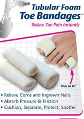 Tubular Foam Toe Bandages 3PK.