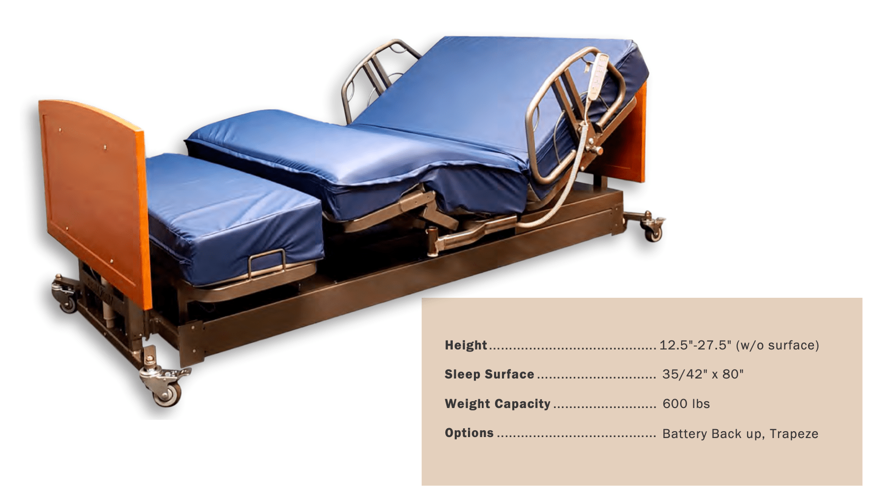 Med-Mizer Professional 2 in 1 Luxury ActiveCare Hospital  Bed/MedMizer-HillRom – USA Medical Supply