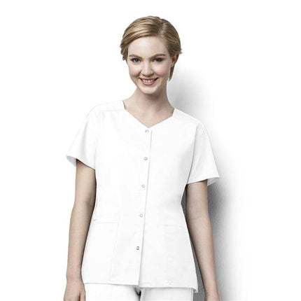 WonderWink WonderWORK Women's Short Sleeve Snap Jacket - Extra Size - USA Medical Supply 