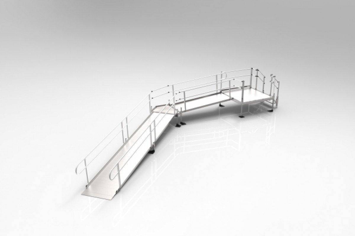 NEW EZ Access Solid Aluminum Handicap Ramp with Professional Installat ...