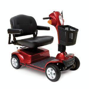 Pride Maxima 4 Wheel Scooter SC940 Heavy Duty Red - Footit Medical, CPAP, Stairlift, Orthotic, Prosthetic, & Mobility Supply