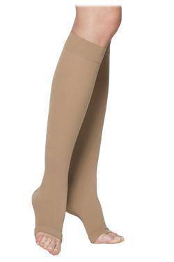 232 SEA ISLAND COTTON FOR Women open toe by Sigvaris Standard Grip Top Knee High Calf Compression Stockings - Footit Medical, CPAP, Stairlift, Orthotic, Prosthetic, & Mobility Supply