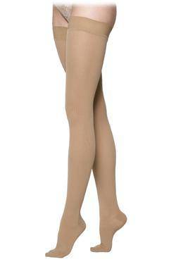 232 SEA ISLAND COTTON FOR Women by Sigvaris Closed Toe Thigh High Compression Stockings.