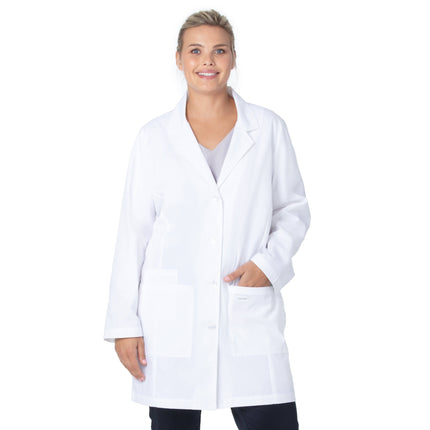 Landau Women's 3-Pocket Mid-Length Lab Coat 3600SC - USA Medical Supply 