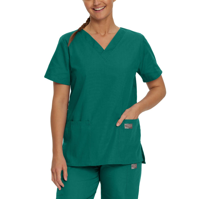 Landau Scrub Zone Women's 3-Pocket V-Neck Scrub Top 70221 - USA Medical Supply 