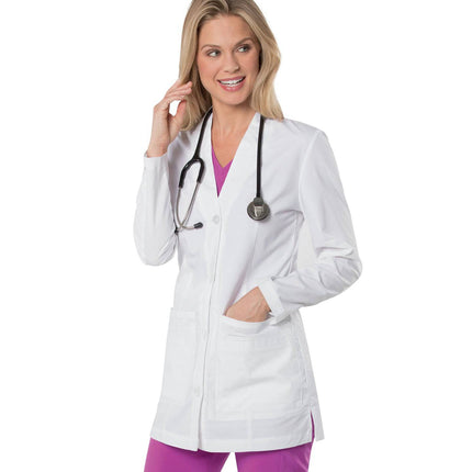 Urbane Women's 5-Pocket Mid-Length Lab Coat 9875 - USA Medical Supply 